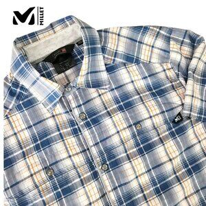 MILLET Plaid Performance Hiking Shirt blue – large